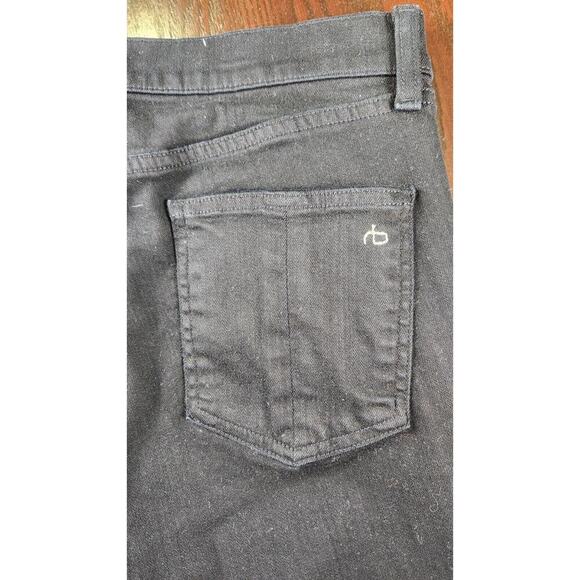 Rag & Bone Jeans Womens 28 Black Hampton Capri Chewed Hem‎ Stretch High Rise - Picture 9 of 9